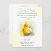 Niedliches lächelndes Hühnchen Save The Date (Vorne/Hinten)