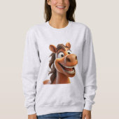 Niedliches Lächelpferd Sweatshirt (Vorderseite)