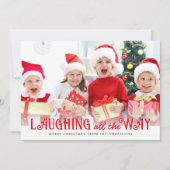 Niedliches Lachen bis zum Weihnachtsfest Feiertagskarte (Vorderseite)