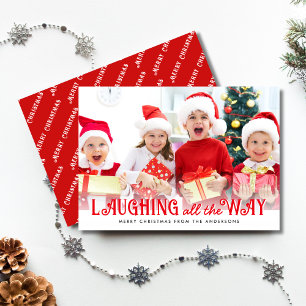 Niedliches Lachen bis zum Weihnachtsfest Feiertagskarte