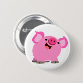 Niedliches Lachen Cartoon Pig Button Abzeichen (Vorne & Hinten)