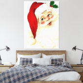 Niedliches Lachen Vintager Santa Leinwanddruck (Insitu (Schlafzimmer))