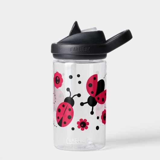 Niedliches Lady Bug Blume Muster Trinkflasche (Links)