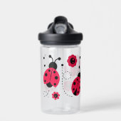Niedliches Lady Bug Blume Muster Trinkflasche (Vorne)