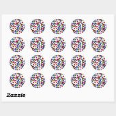 Niedliches Lady Bug Design Runder Aufkleber (Blatt)