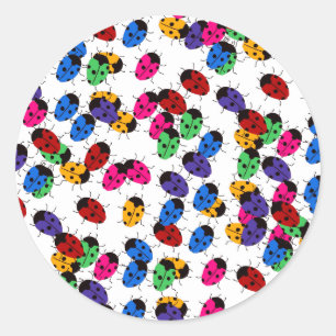 Niedliches Lady Bug Design Runder Aufkleber