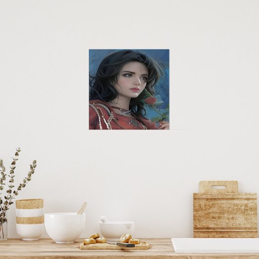 Niedliches Lady Poster (Küche)