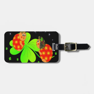 Niedliches Ladybird-Kleeblatt Gepäckanhänger