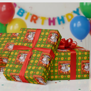 Niedliches Ladybug GeburtstagsFoto individuell anp Geschenkpapier Set