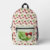 Niedliches LadyBug Muster Kids Backpack Bedruckter Rucksack (Vorderseite)