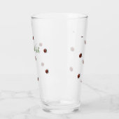 Niedliches Ladybug-Muster mit Name Glas (Links)