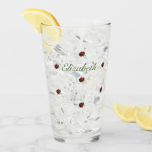 Niedliches Ladybug-Muster mit Name