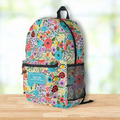 Niedliches Ladybug-Muster Personalisierter Name Te Bedruckter Rucksack