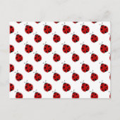 Niedliches Ladybug-Muster Postkarte (Vorderseite)