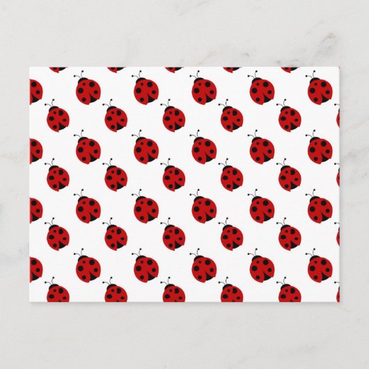 Niedliches Ladybug-Muster Postkarte (Vorderseite)