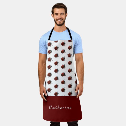Niedliches Ladybug-Muster Schürze (Getragen)