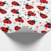 Niedliches Ladybug-Musterpapier Geschenkpapier (Ecke)