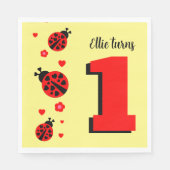 Niedliches Ladybug Paper Napkin Serviette (Vorderseite)