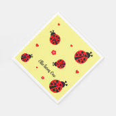 Niedliches Ladybug Paper Napkin Serviette (Ecke)