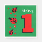 Niedliches Ladybug Paper Napkin Serviette (Vorderseite)