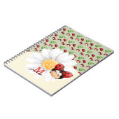 Niedliches LadyBug Pattern Kids-Notebook mit Namen Notizblock (Linke Seite)