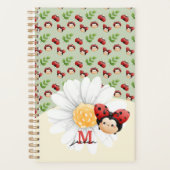 Niedliches LadyBug Pattern Kids-Notebook mit Namen Planer (Vorderseite)