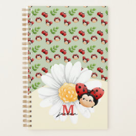 Niedliches LadyBug Pattern Kids-Notebook mit Namen Planer