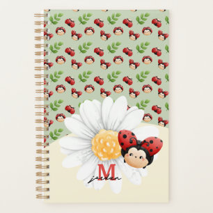 Niedliches LadyBug Pattern Kids-Notebook mit Namen Planer