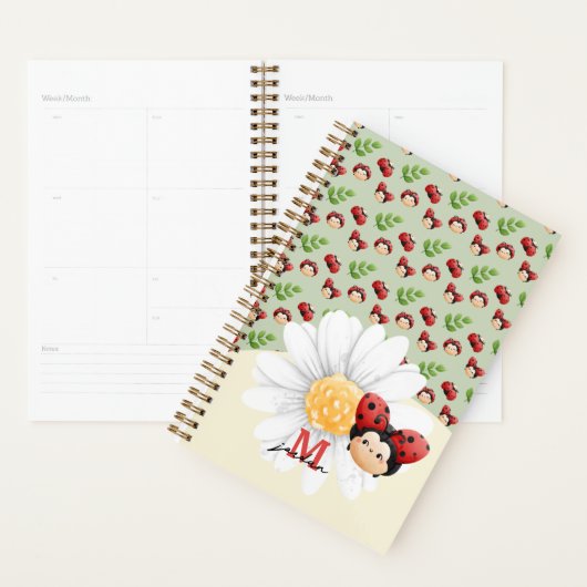 Niedliches LadyBug Pattern Kids-Notebook mit Namen Planer (Anzeige)