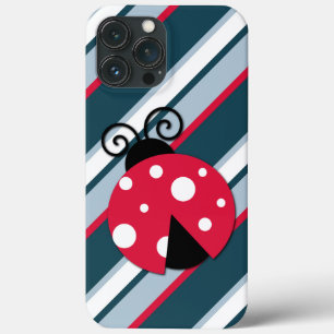 Niedliches Ladybug Red White Stripes Muster Case-Mate iPhone Hülle
