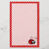 Niedliches Ladybug-Schreibpapier Briefpapier (Vorderseite)