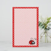 Niedliches Ladybug-Schreibpapier Briefpapier (Stehend Vorderseite)