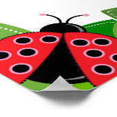 Niedliches Ladybug Theme Party Willkommensposter Poster (Ecke)