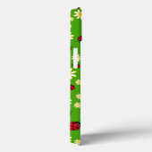 niedliches Ladybug und dunkle Blume grün Case-Mate iPhone Hülle (Rückseite / Rechts)