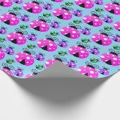 Niedliches Ladybugs-Muster Geschenkpapier (Ecke)