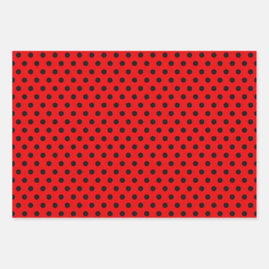 Niedliches Ladybugs Wrapping Paper Set 3 Geschenkpapier Set (Vorderseite 2)