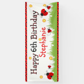Niedliches Ladybun-Theme Glückwunschgebläse Banner (Vertikal)