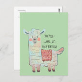 Niedliches Lama, Alpaka zeichnend Tier Postkarte (Vorne/Hinten)