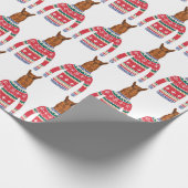 Niedliches Lama, das lustige hässliche Geschenkpapier (Ecke)