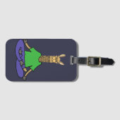 Niedliches Lama, das Yoga-Cartoon tut Gepäckanhänger (Vorderseite (Horizontal))