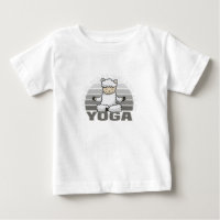 Niedliches Lama, der Yoga macht, lustige Yoga-Pose