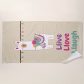 Niedliches Lama-Design Strandtuch (Vorderseite)