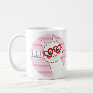 Niedliches Lama Hola Kaffeetasse