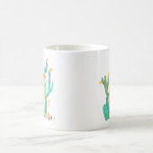 Niedliches Lama in der gelben blühenden Kaffeetasse (Mittel)