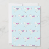 Niedliches Lama-Lama-Motivlaufwerk mit Babydusche Einladung (Rückseite)