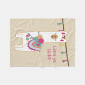 Niedliches Lama mit kundenspezifischer Fleecedecke (Vorderseite (Horizontal))