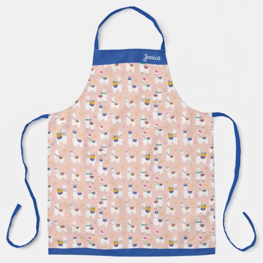 Niedliches Lama-Muster Schürze (Vorderseite)