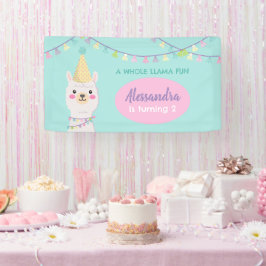 Niedliches Lama-Party Banner