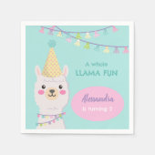 Niedliches Lama-Party Serviette (Vorderseite)