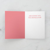 Niedliches Lama und Herz werden gut Karte (Innenseite)